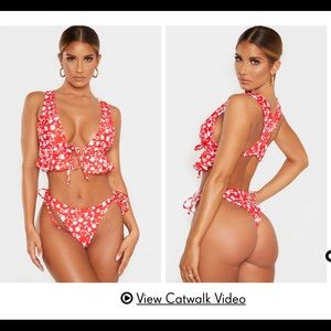 halter frill top/string bottom pretty little thing